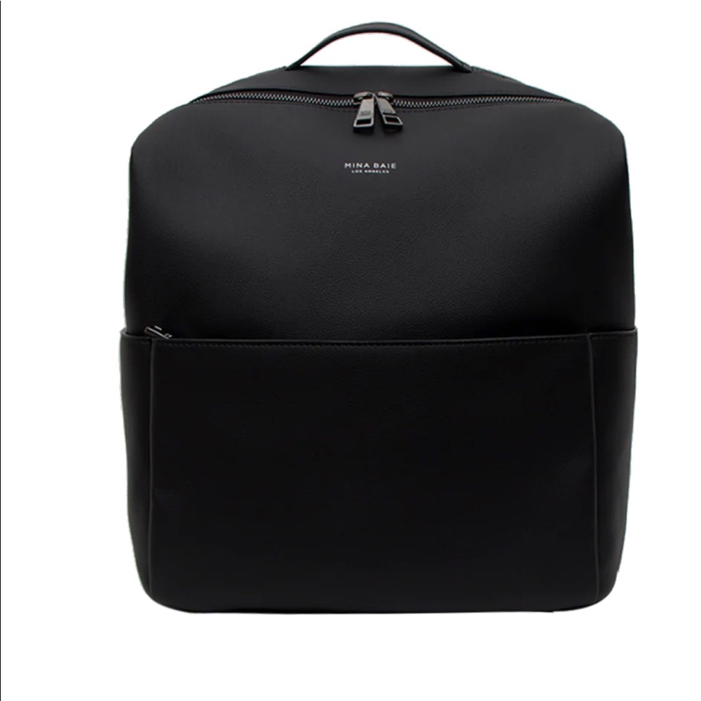 Mina baie black and gunmetal diaper bag